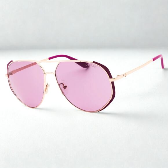 Guess GU00219 82Y Women’s Aviator Sunglasses 59mm Purple